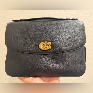 Coach Black Crossbody Bag with Gold Accent